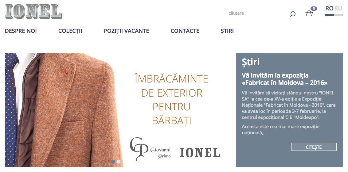 Ionel- brandul made în Moldova și-a actualizat site-ul