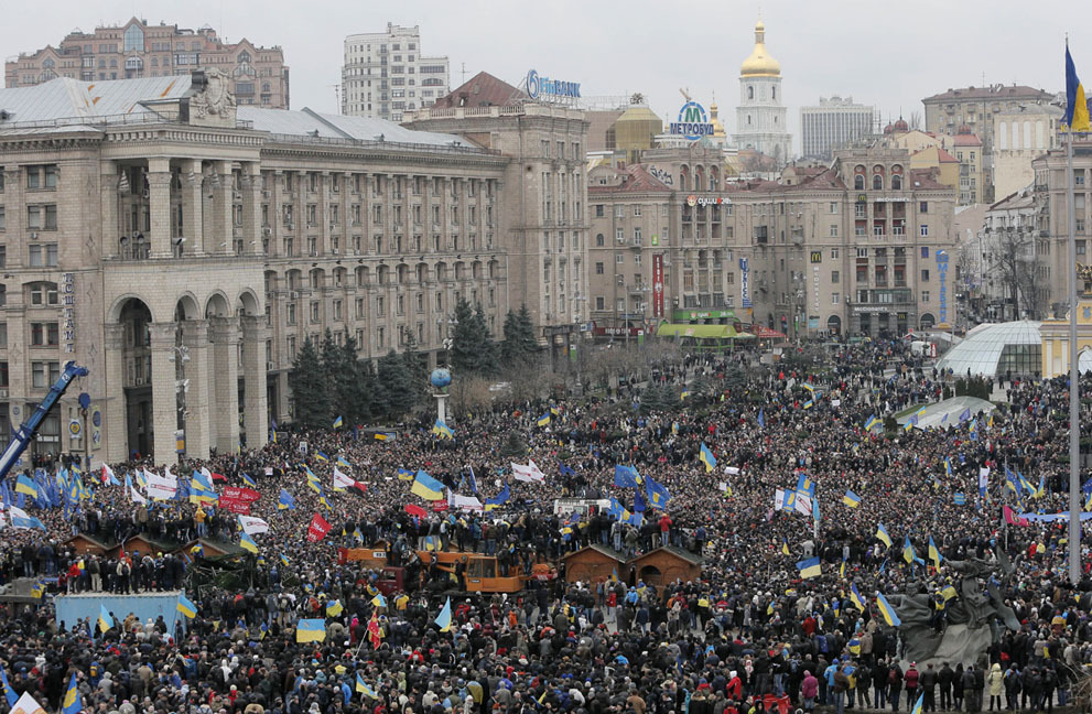 Впечатляющие кадры украинских протестов