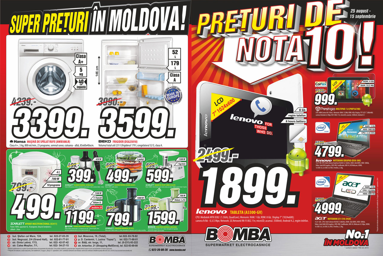 Bomba: preţuri imbatabile la tehnica IT
