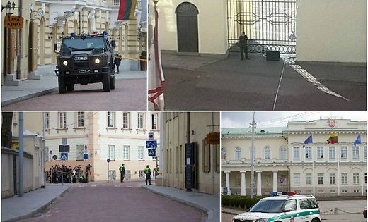 В Вильнюсе у здания администрации президента мужчина угрожает взорвать себя