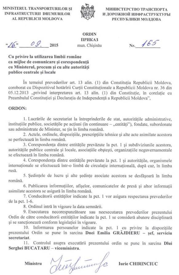Un ministru a exclus limba rusă din instituția pe care o conduce
