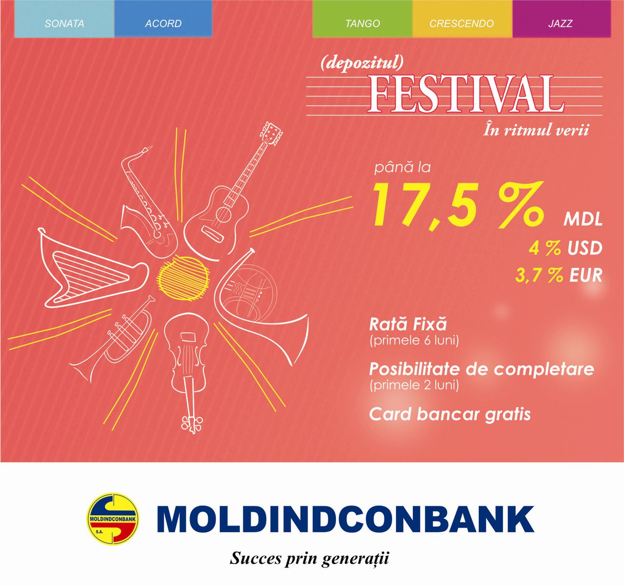 Un nou produs de la Moldindconbank –  Depozitul FESTIVAL!