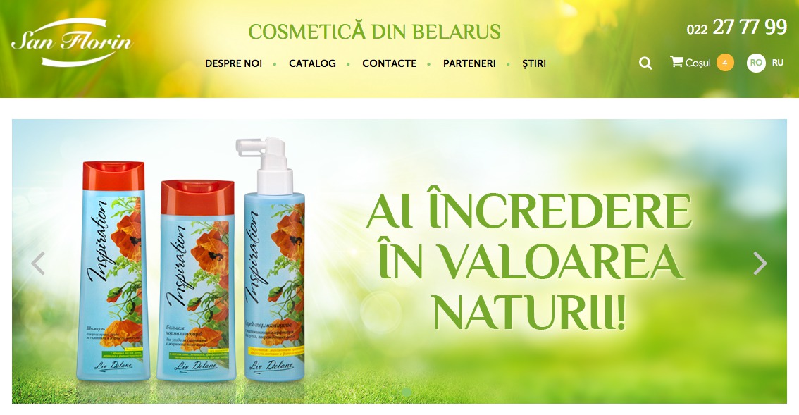 Magazin on-line de cosmetice din Belarus sanflorin.md