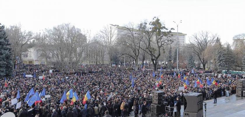 La mitingul Platformei Da a venit un număr redus de participanți