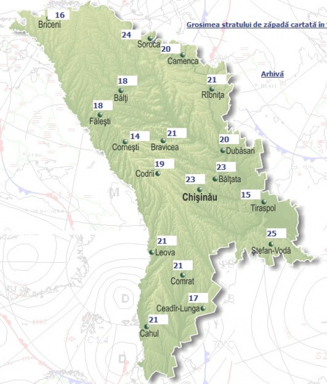 Locul in Moldova unde este cea mai multa zapada