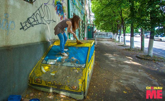 Инициативные ребята из проекта Chisinau is ME восстановили свой первый арт-объект
