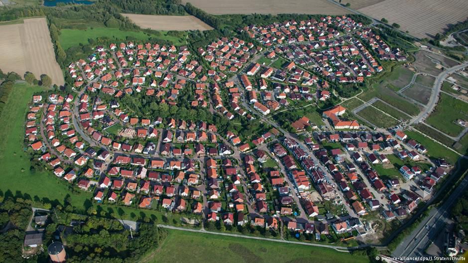 В Германии случайно открыли жилой район в виде сердца