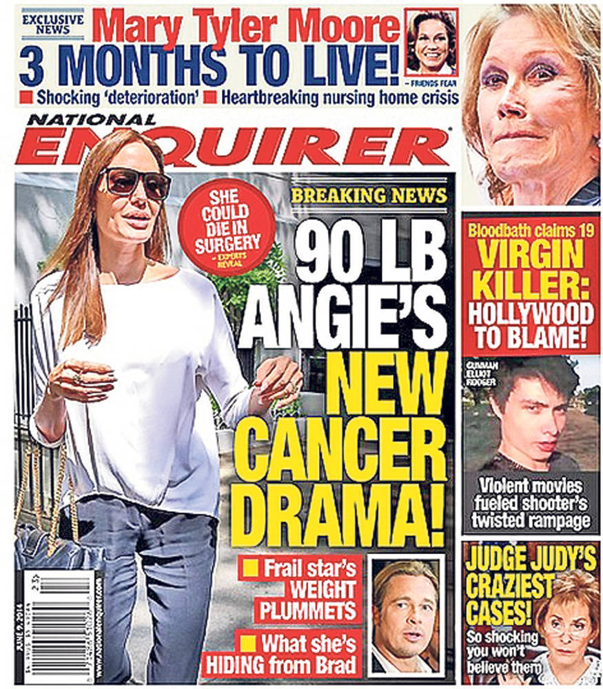 Angelina Jolie, anorexica din cauza cancerului