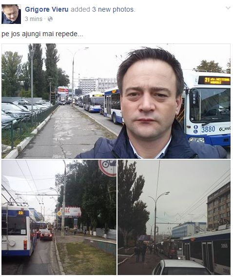 Trafic infernal din cauza protestatarilor lui Dodon și Usatîi