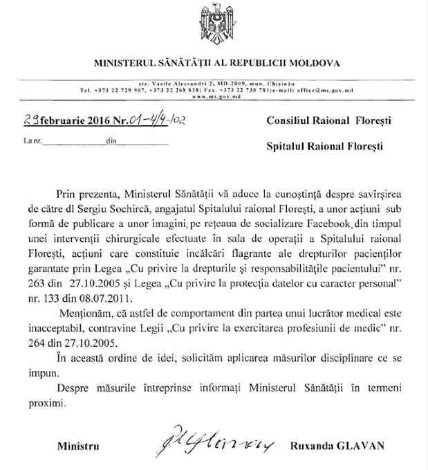Medicul pasionat de selfie va fi sancționat