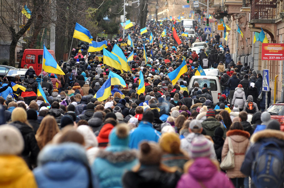 Впечатляющие кадры украинских протестов