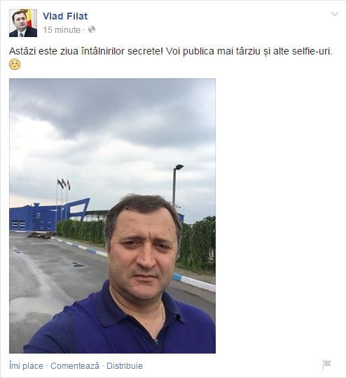 Primul seflie a lui Vlad Filat. „Voi publica și altele”