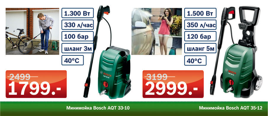 Минимойки Bosch нового поколения