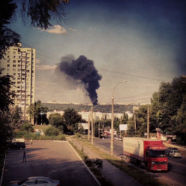 Incendiu la Ciocana: S-a aprins un microbuz