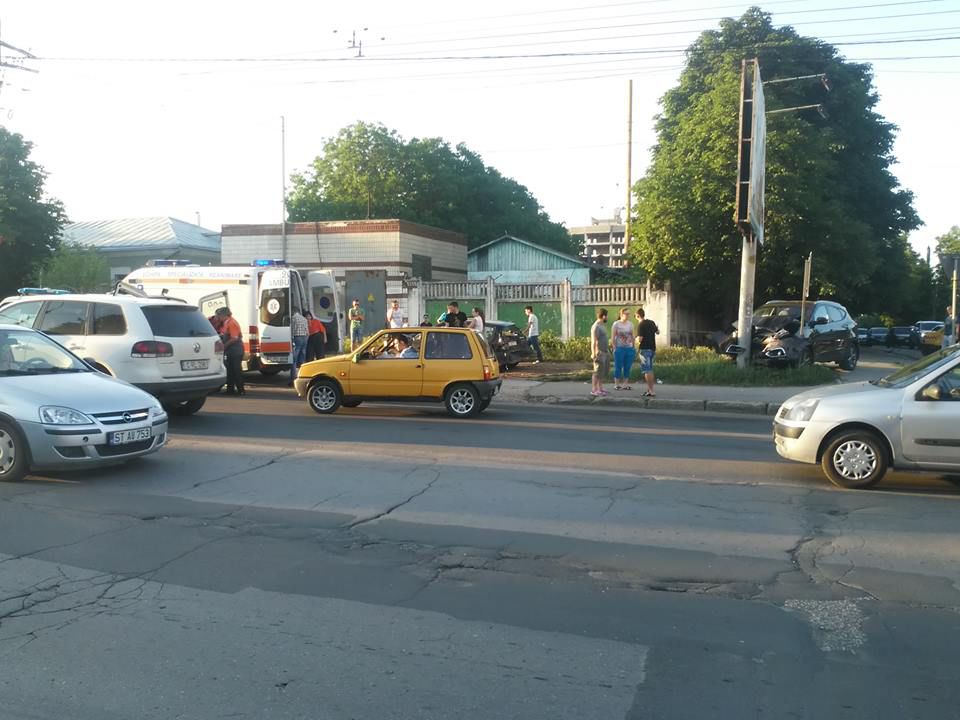 Accident în lanț în capitală cu cel puțin 2 persoane rănite