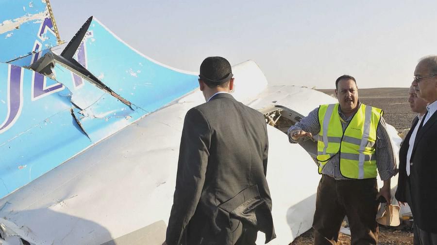 Появились кадры с места катастрофы Airbus A321