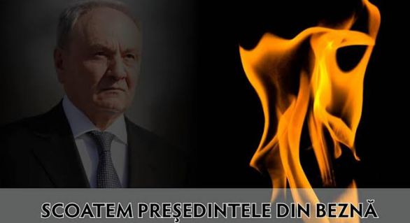 Tinerii Moldovei îi duc lumină președintelui Timofti