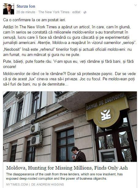 Ion Sturza: Moldova a intrat în vizorul oamenilor „serioși”