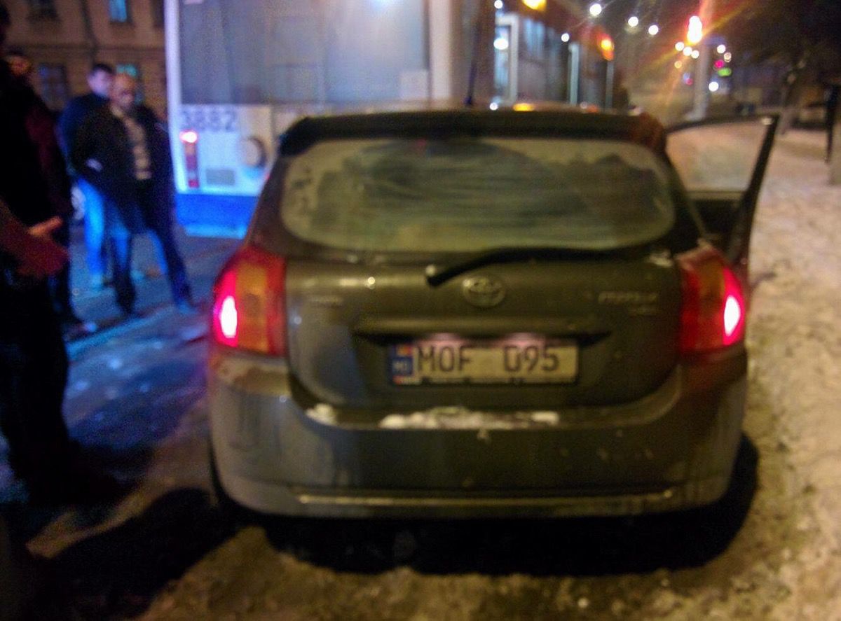 В Кишиневе произошла цепная авария с участием троллейбуса