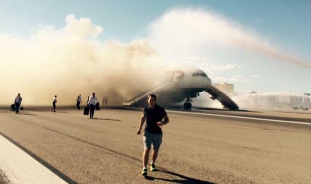 Un avion British Airways a luat foc pe un aeroport din Las Vegas