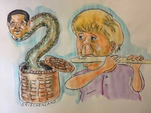 Кто не работает, тот ест. Карикатуры на референдум в Греции