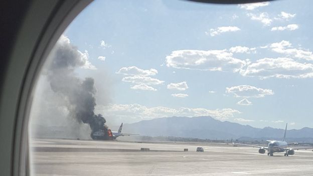 Un avion British Airways a luat foc pe un aeroport din Las Vegas