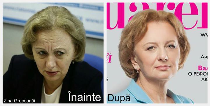 Zinaida Greaceanîi „înainte și după”