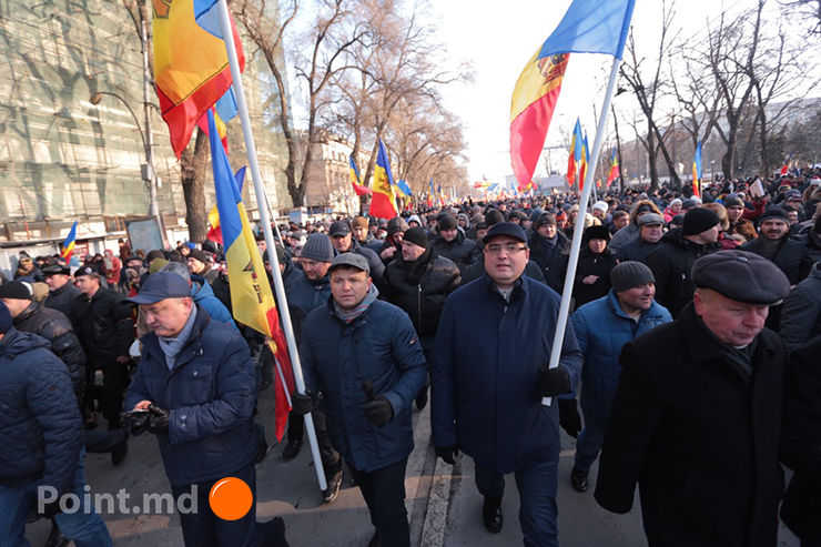 В Кишиневе прошел антиправительственный митинг