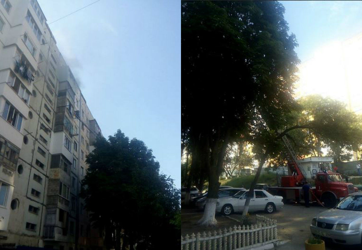 Incendiu într-un bloc din sectorul Ciocana