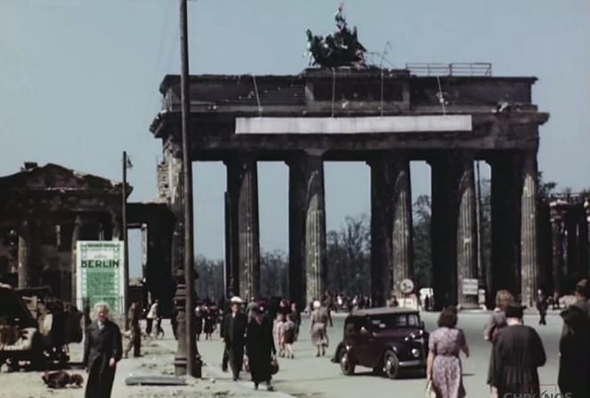 Опубликовано цветное видео Берлина после окончания Великой Отечественной войны