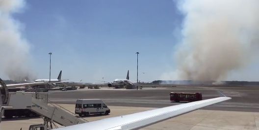 Вылеты из аэропорта Рима приостановлены из-за пожара
