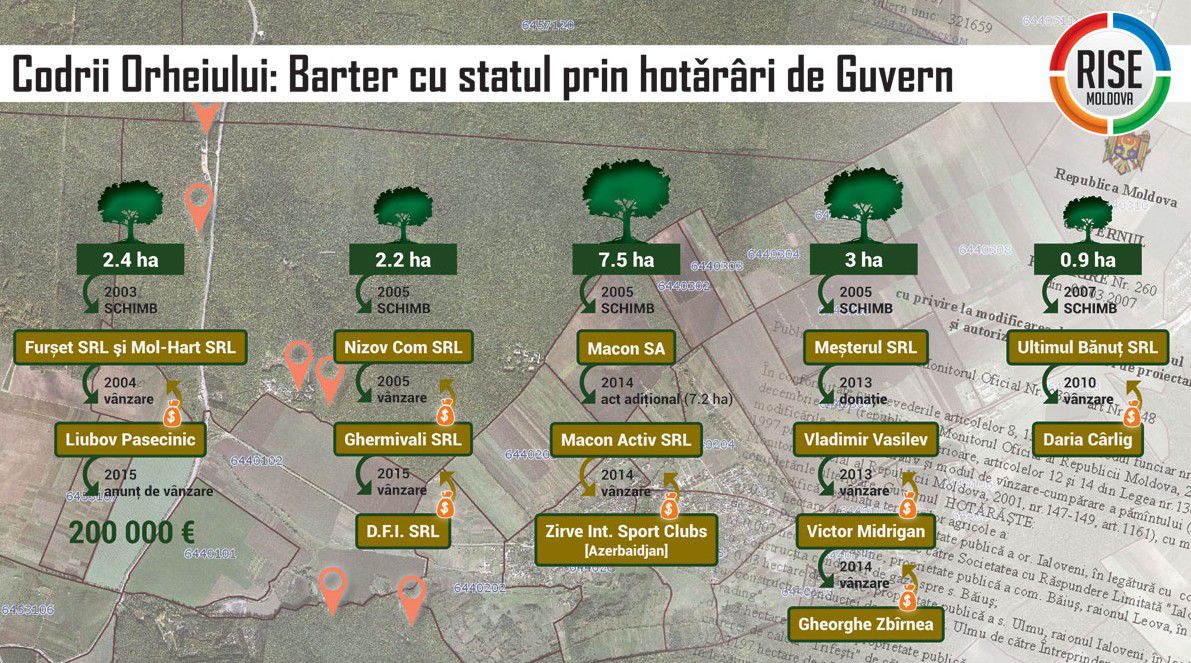 Ilan Shor proprietar și arendaș de pădure în Codrii Orheiului