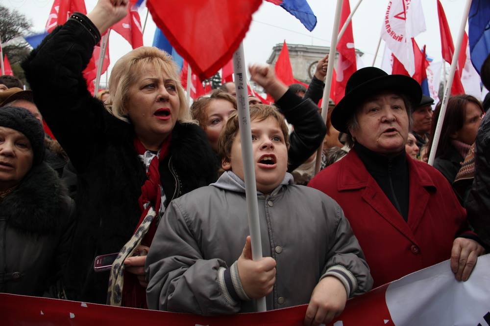 В Кишиневе прошел многотысячный митинг против властей