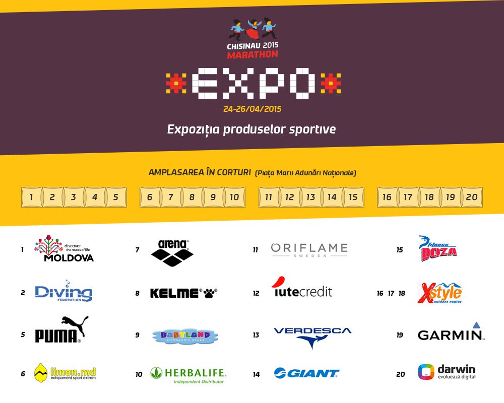 Expoziția poduselor sportive în cadrul Maratonului din Chișinău!