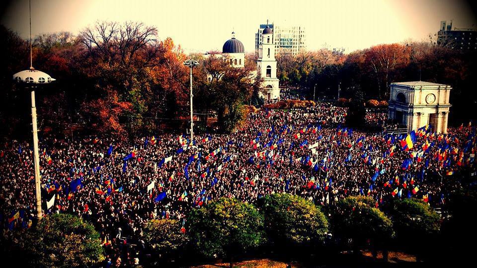 В Кишинёве прошел митинг в поддержку евроинтеграции Молдовы