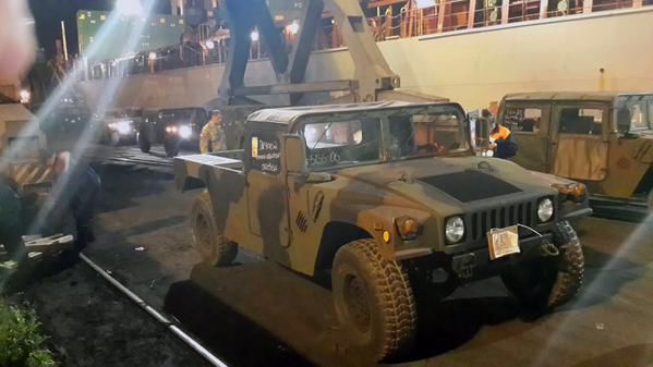 В Одессу доставили новую партию американских военных автомобилей