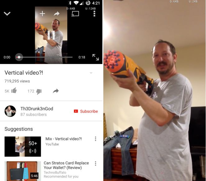 Google включила поддержку вертикальных видео в YouTube