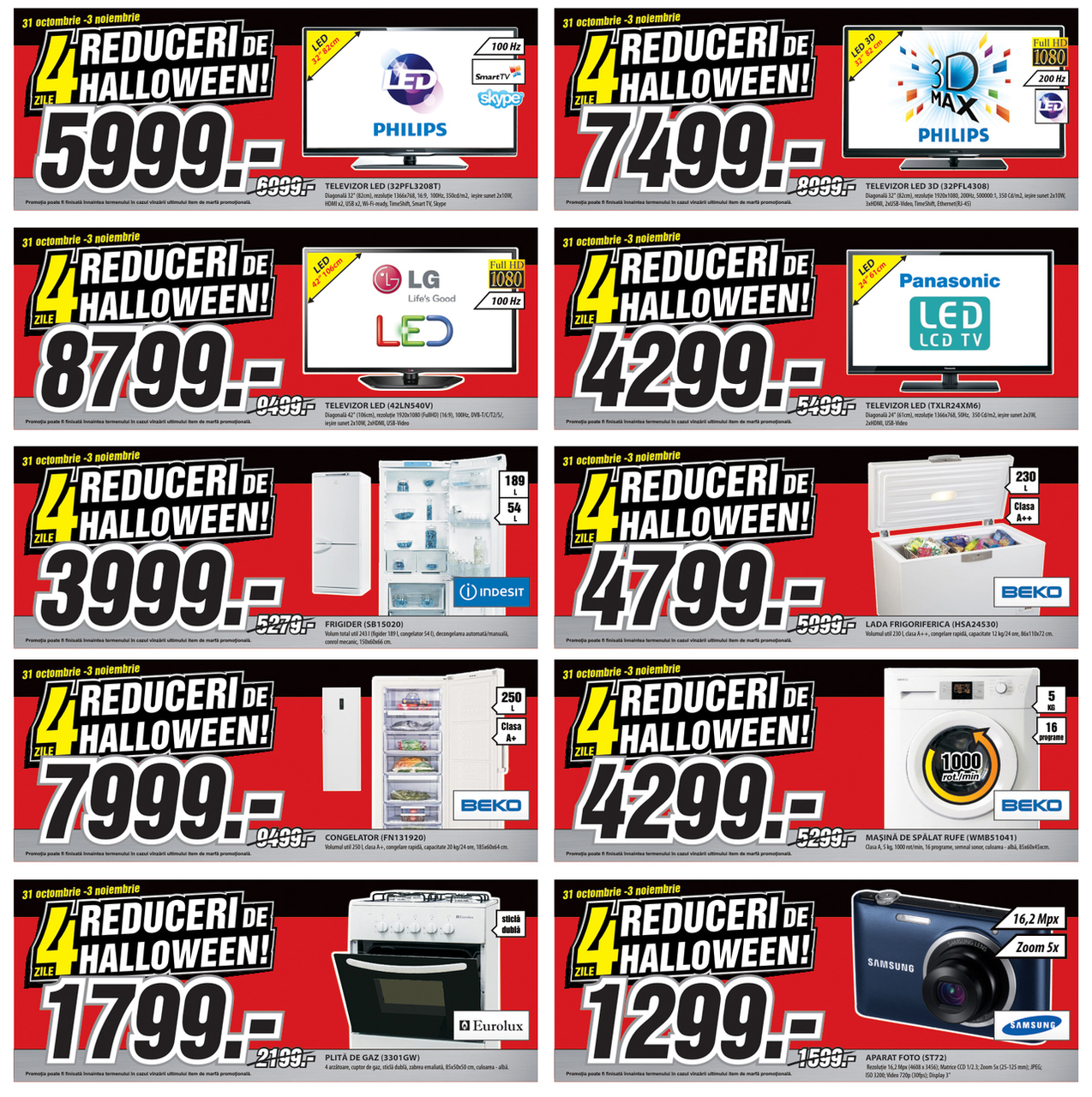 Preţuri terifiant de avantajoase la BOMBA! Timp de doar 4 zile beneficiaţi de reduceri de Halloween de până la 25%!