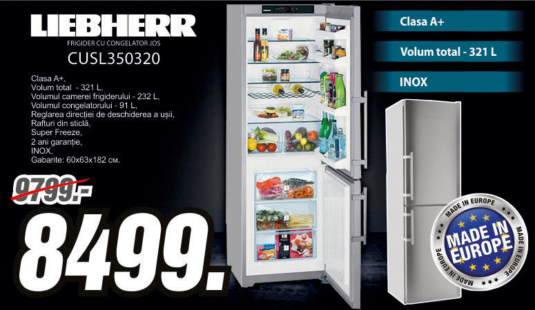 Liebherr – o adevărată legendă în producția de frigidere în cadrul rețelei de supermaketuri Bomba