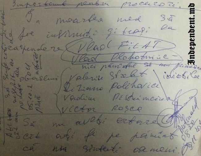 Filat, Plahotniuc invinuiti de moartea lui Butmalai