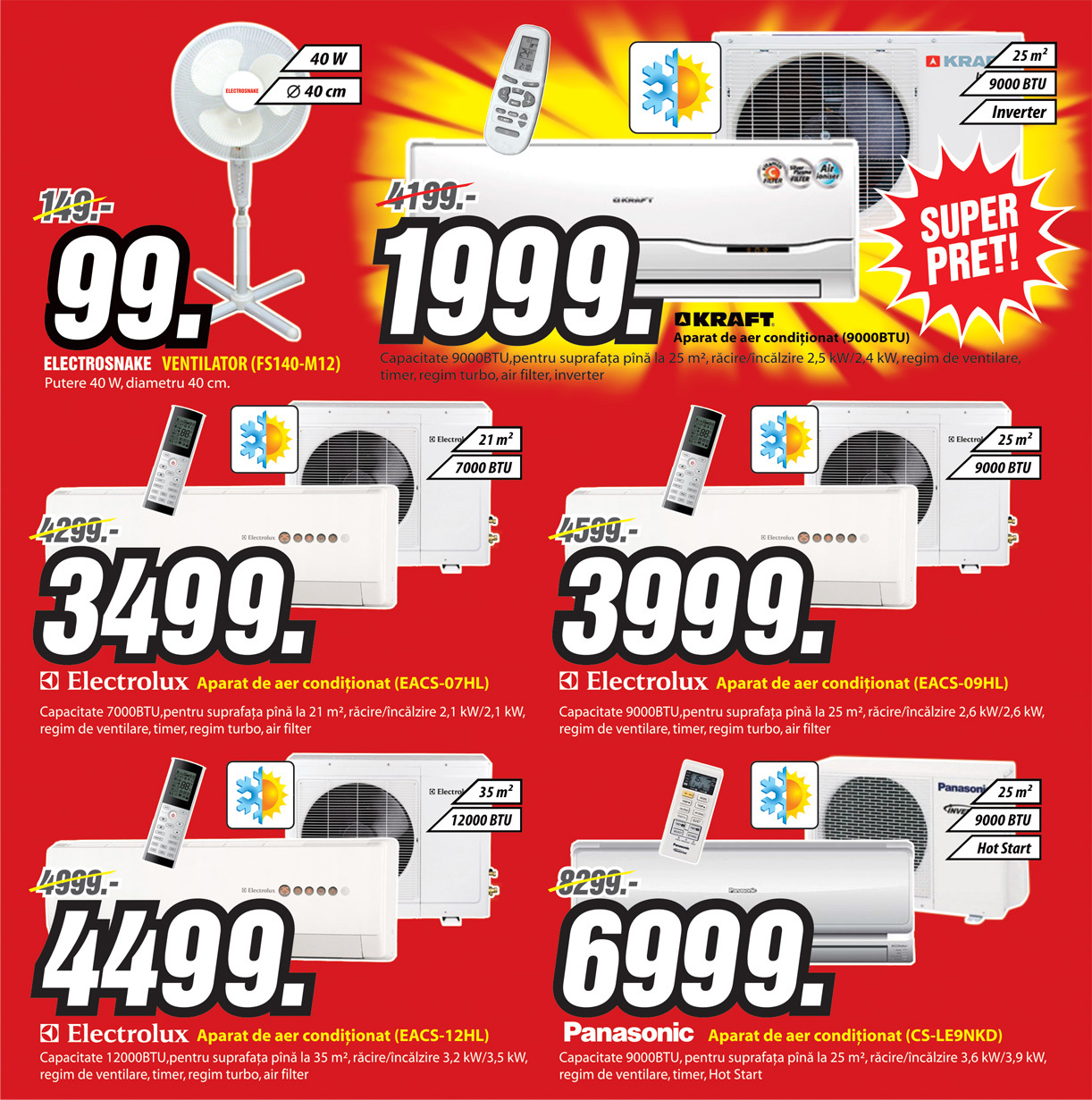 Bomba: Сплит-система Kraft всего за 1999 леев! Только 10 дней!