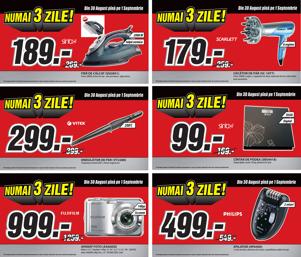 Bomba: Doar 3 zile! Super preţuri şi super reduceri!