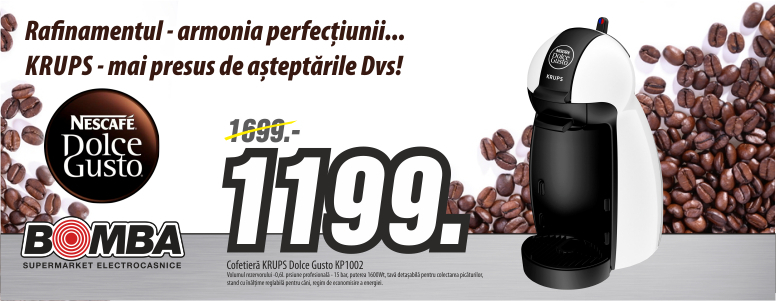 Bomba: aparate de cafea KRUPS Dolce Gusto Piccolo