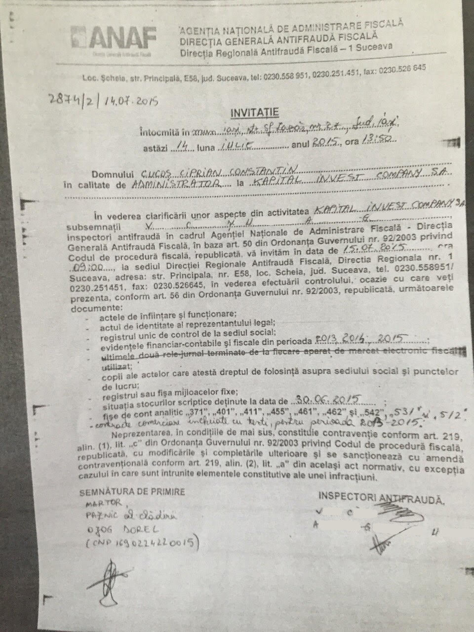 Firma lui Vlad Filat din România verificată de inspectorii antifraudă