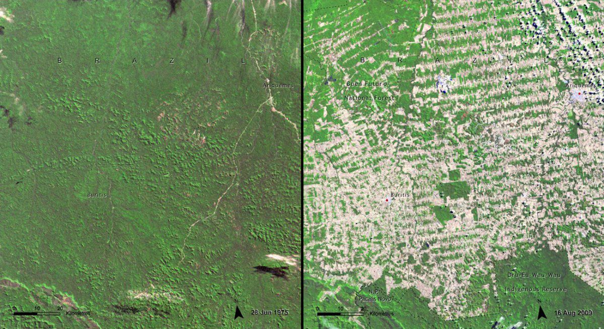 Земля "тогда" и "сейчас" - разительные перемены в фотографиях NASA