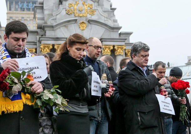 Порошенко и Яценюк приехали на Марш мира в Киеве