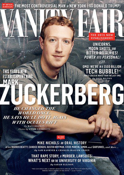 Vanity Fair: Цукерберг возглавил рейтинг самых влиятельных людей планеты
