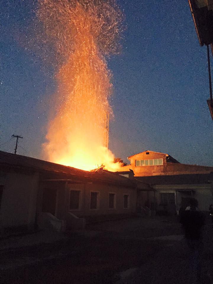 Un incendiu a izbucnit în regiunea fabricii "Bucuria"