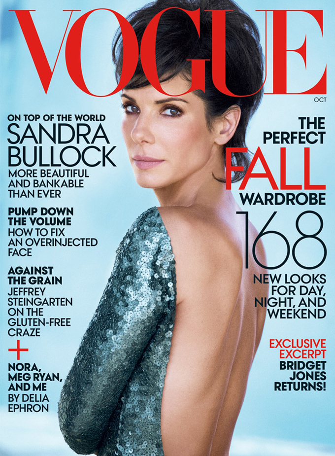 Сандра Буллок появилась на обложке Vogue