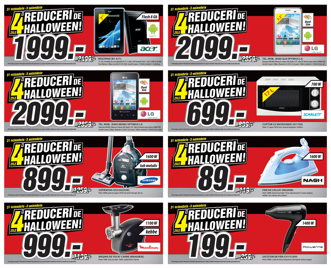 Preţuri terifiant de avantajoase la BOMBA! Timp de doar 4 zile beneficiaţi de reduceri de Halloween de până la 25%!